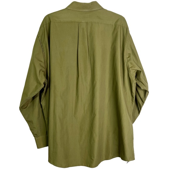 Van Heusen Long Sleeve Poplin Button Down Shirt Olive Men’s Sz XXL - Picture 2 of 8